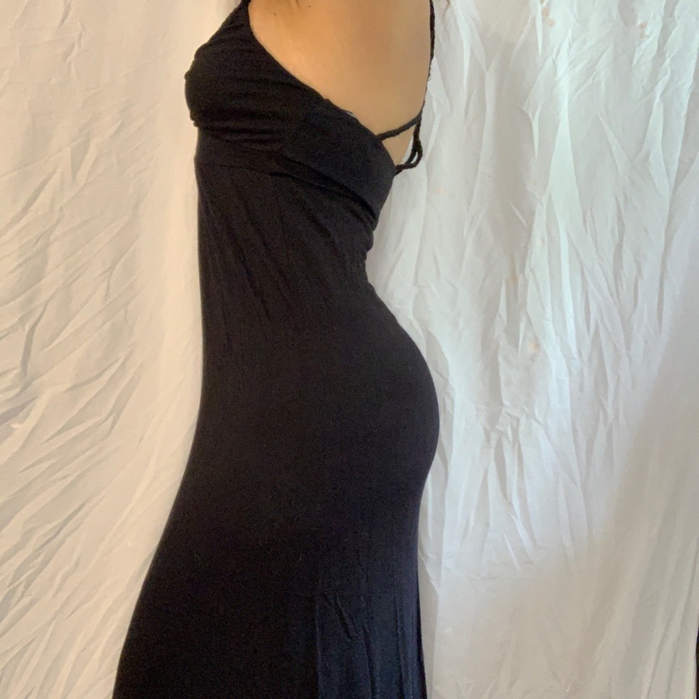 Black Maxi Dress w/ Braided Straps